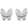 18k Two Butterfly Diamonds Earrings