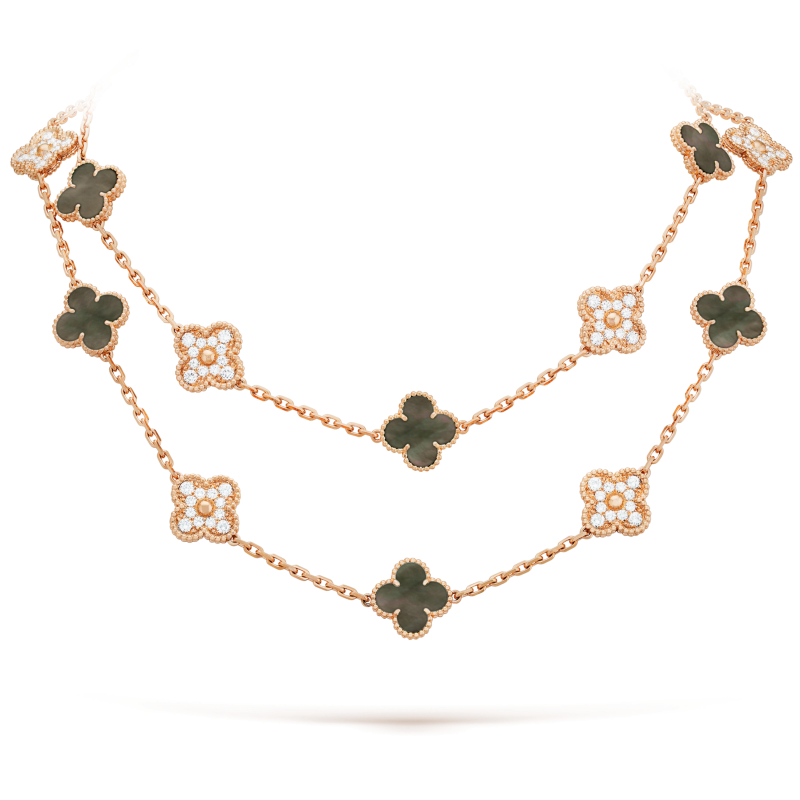 18K Vintage Alhambra 20 Motifs Long Necklace
