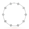 18K Vintage Alhambra Diamonds 10 Motifs Necklace