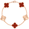 18K Vintage Alhambra Five Motifs Carnelian Bracelet