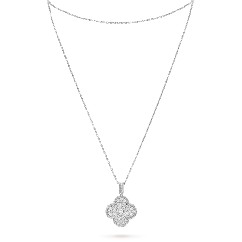 18K Magic Alhambra One Motifs Diamonds Necklace