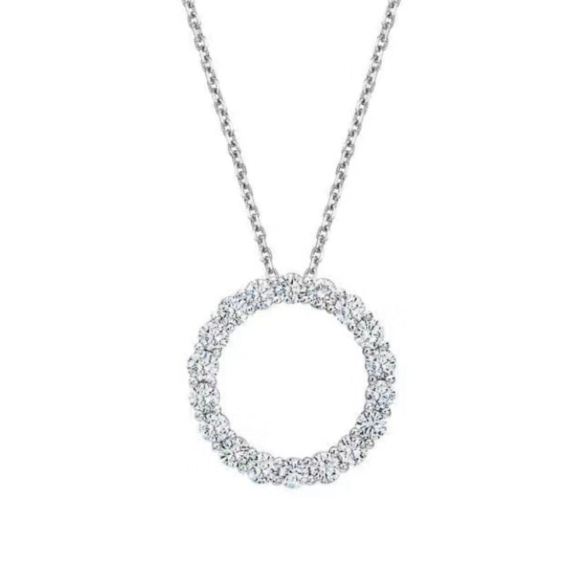 Noble T Circle Diamonds Necklace